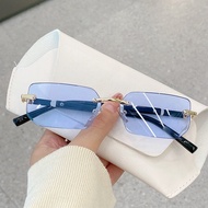Eyeglass For Women's Square Frame Korean Fashion Shades Sunglasses For Women/Men