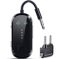 Premium Bluetooth 6.0 Transmitter Receiver, Airplane Travel Adapter, Supports Two Headphones Simulta