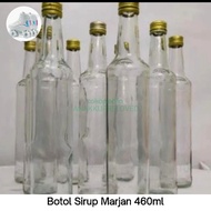 BOTOL Kaca Sirup Marjan 460ml Bersih Bekas tanpa tutup siap pakai