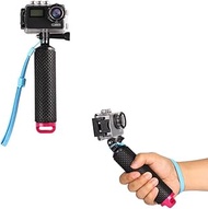 Walway Floating Hand Grip Waterproof Handheld Selfie Stick Monopod Grip Handle Mount Compatible with GoPro Hero 10, 9, 8, 7, Hero Session, Fusion, Max, AKASO, SJCAM, DJI Osmo Action Cameras (Pink)