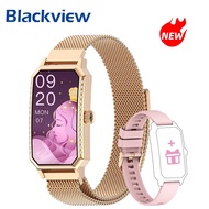Blackview R9 1.47inch Original Smart Watch for IOS Android Water Resistant Milanese Stainless Steel Rhiniestone Smart Watch 24H Blood Oxygen &amp; Heart Rate &amp; Sleep Monitor Original S