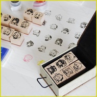 YB3 Genshin Impact Seal Stamp Hand Account Anime Xiao Venti Hutao Cute Stamps Stationery Collection Gift BY3