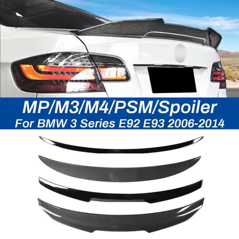 M3 M4 MP PSM Style Roof Spoiler Lip Rear Bumper Trunk Wing Tail Kit Spoiler Wing for BMW 3 Series E9