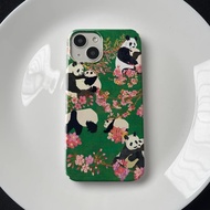 Animal Panda Life Garden Compatible iPhone 16promax 16/15plus xr xs xsmax Hard Shell 15promax 11prom