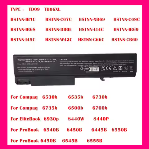 Laptop Battery For Compaq 6530b 6535b 6735b 6500b 6700b 6730b HSTNN-IB1C IB68 DB0E I44C I44C W42C