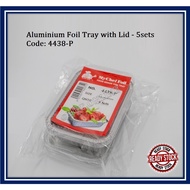 Aluminium Foil Tray With Lid - 5 Sets (Code: 4438-P)