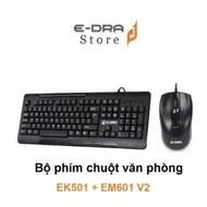 Edra EK501 / EM601 V2 keyboard and mouse set (suitable for office use), 100% Genuine,