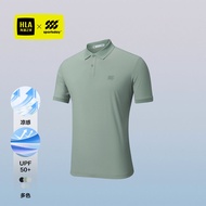 เสื้อยืดคอโปโลแขนสั้นกีฬา HLA ฤดูใบไม้ผลิและฤดูร้อน 2025 เสื้อยืดกันแดดแบบใหม่สำหรับผู้ชาย ทรงหลวม ส