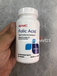 (新包裝 100粒) ~GNC 葉酸 400MCG (GNC Folic Acid) ~到期日: 2025年12月
