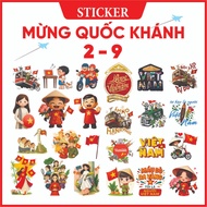 [Multipurpose Sticker] National Day Sticker September 2 - Patriotic Decoration, Bold Vietnamese