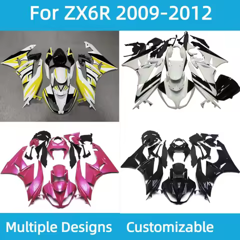 New Style Fairings ZX6R 2009 2010 2011 2012 Aftermarket Motorcycle Fairing Kit Free Custom for Kawas