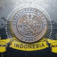 Koin Kuno Belanda 1 Cent 1898 Wilhelmina. Tp 195