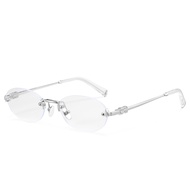 Cyxus Blue Light Blocking Glasses Oval Rimless Frame AC Lenses Glasses frames block UV rays 8295