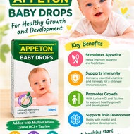 APPETON BABY DROP 30ml - Multivitamin + Lysine + Taurine for Infant Growth - Baby Drops, 30ml