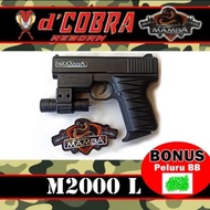 MAINAN ANAK NERF LASER PISTOL SENAPAN TEMBAKAN KOKANG BLACK MAMBA M2000 ADA LASER
