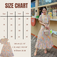 Layla ชุดเซต งานผ้าปักฉลุลายดอก เสื้อครอปแมทกับกระโปรงเอวสูง CARDIGAN_NISTA