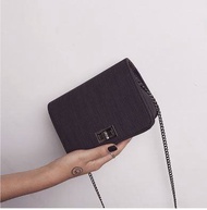 2W3 Al Sahhia Korean Fashion Simple Small Square PU Box Lady Sling Bag Tote Beg