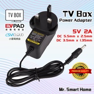 TVBox Adapter 5V 2A Power Adapter AC DC Evpad SviCloud TV Box TX3 TX6 MXQ X96 M96 M8S Qplus T95Q R69