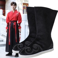 Ancient Costume Boots Ancient Style Shoes Ancient Official Boots Scholar Black White Red Style Hanfu