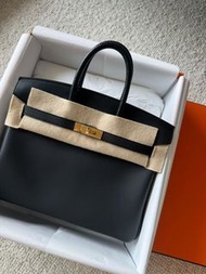 Hermes Birkin25 noir ghw 黑金 swift皮拼lizard 蜥蜴 touch k stamp