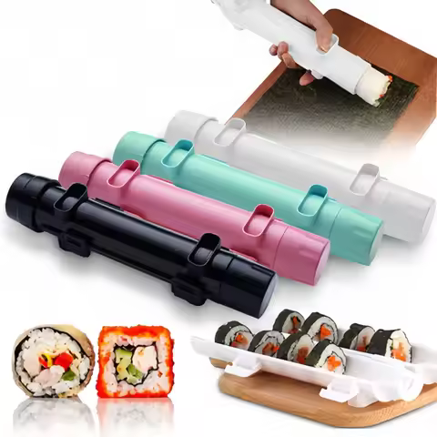 DIY Food Grade Sushi Mold Cylindrical Rocket Sushi Tube Tool Rice Ball Nori Rice Mold Kitchen Portab