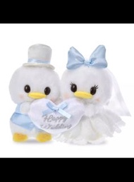 FS18567 唐老鴨 黛絲 Urupocha-chan 可愛 豆豉眼 毛毛球 結婚 紀念 婚紗 毛公仔 Donald Duck Daisy Urupocha-chan Cute Small Eyes