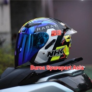 Helm NHK R1 motif tito rabat blue paket ganteng