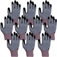 3M Super Grip 200 All Day Comfort Nitrile Foam Coated Work Gloves -10 Pairs (Medium, Gray)