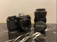 底片單眼相機 PENTAX 經典黑機  附雙鏡頭+贈兩卷過期底片