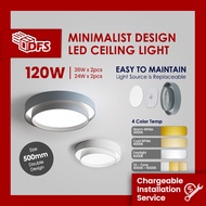 DFS LED Ceiling Light 500MM 120W Tri-tone Round Double-Layer Minimalist Light