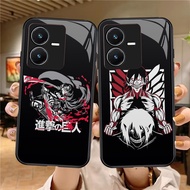 Z-43 Attack on Titan Case Casing for VIVO V25 iQOO Z6 Y35 Y28 Y22S Y22 Y55 Y75 5G HD Glass