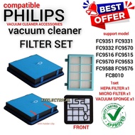 [Limited Offer] 3pcs Replacement Filter Set For Philips Vacuum Cleaner FC9570 FC9351 FC9331 FC8010 F