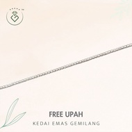 [Kedai Emas Gemilang] 5001008 White Gold Bracelet (17Cm) (3.94G) [585 Gold]