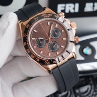 Rubber strap, ceramic bezel, sporty luxury automatic men's watch. 40mm