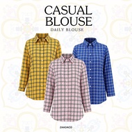 ZAADA&CO: FLANNEL SHIRT KOREAN STYLE FOR WOMAN DAILY WEAR LONG SLEEVE UNISEX OUTFIT U6754