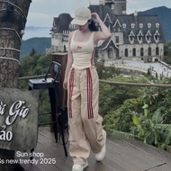 Women's set of long pants, striped tank top and long pants set L454 ss