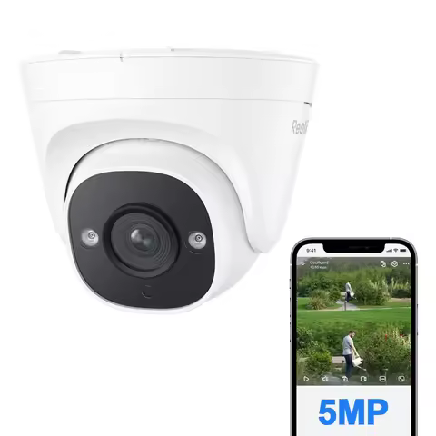REOLINK P324 Outdoor PoE IP Camera 5MP Security Camera Smart Human/Vehicle Detection 100ft IR Night 