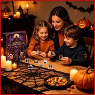 24 Days Horror Countdown Calendar 2D Acrylic Halloween Figures 24 Days Creepy Countdown Calendar for