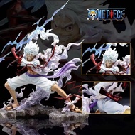 Free Led Lamp One Piece Figure Gk Lightning Luffy Figure Sun God Nika Luffy Gear 5 Figure Pvc Action Figurine Desk Decoration Toy