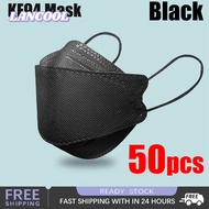 Lancool 50pcs KF94 Face Mask 4 Ply Nonwoven Anti-Smoke Washable Cloth Face Mask With Original Design FDA Approved Face Mask