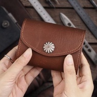 真皮卡片盒 復古牛皮風琴卡夾 名片夾 皮夾 迷你錢包