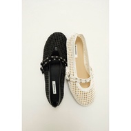 15916 - LACE WOVEN MESH FLATS SHOES