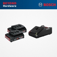 BOSCH 18V 2.0Ah Professional Starter Kit (2 x 18V2.0Ah + 1 x GAL18V40 Charger) - 1600A01B91
