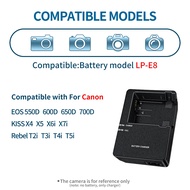LC-E8C LC-E8E Battery Charger For Canon LP-E8 Battery EOS 550D 600D 700D T2i T3i Cameras Battery Cha