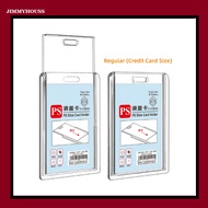 Sliding Acrylic Crystal Clear ID Card Hard Plastic ID For School & Office ID Holder