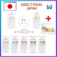 Zebra Mildliner Dual-Ended Highlighter 5 color set [WKT7-5C-N, WKT7-5C-NC-N, WKT7-5C-RC-N, WKT7-5C-H