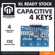 4 Keys Capacitive Touch Button Module Digital Touch Sensor TTP224 I2C Interface