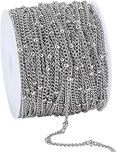 PH PandaHall 49ft Satellite Chain Roll 2mm Stainless Steel Metal Chain Satellite Ball Beaded Cable L