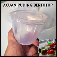 Acuan Puding Bertutup Acuan Puding Bunga  Bekas Puding Acuan Agar Agar Mould Pudding Cup Plastic Flo