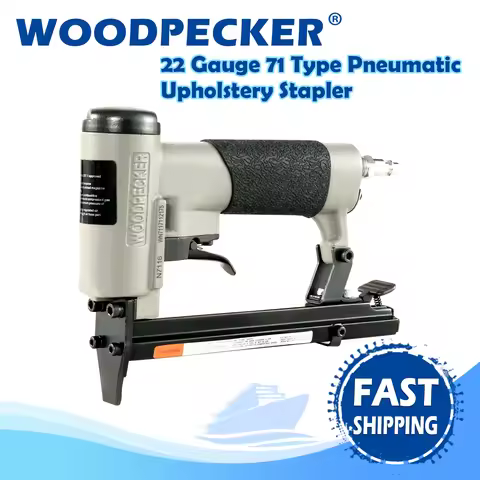WOODPECKER N7116 22 Gauge 71 Type Pneumatic Upholstery Stapler, Fits 9.0mm Crown 6-16mm Length Stapl
